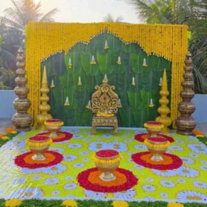 Home Flower Decoration for Haldi