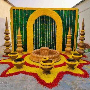 Home Flower Decoration for Haldi