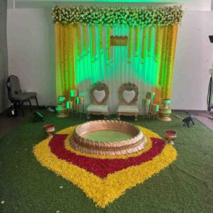 Home Flower Decoration for Haldi 2