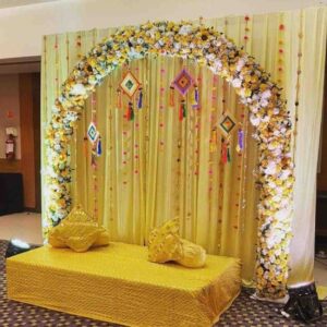 Home Flower Decoration for Haldi