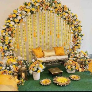 Home Flower Decoration for Haldi