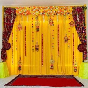 Home Flower Decoration for Haldi