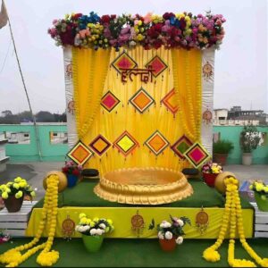 Home Flower Decoration for Haldi
