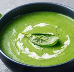 Cream of spinach soup