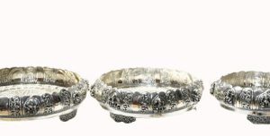 White Metal With Silver Polish Decoration Bowl