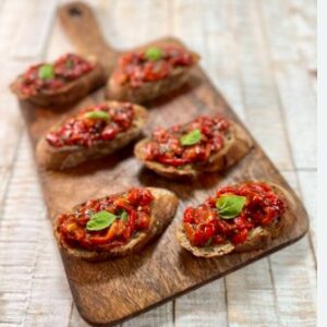 Roasted Bell Pepper Crostini