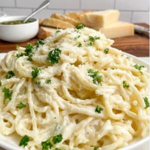 Spaghetti with Parmigiano with Alfredo Sauce