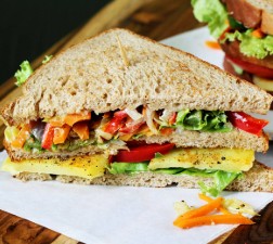 Vegetable Club Sandwich